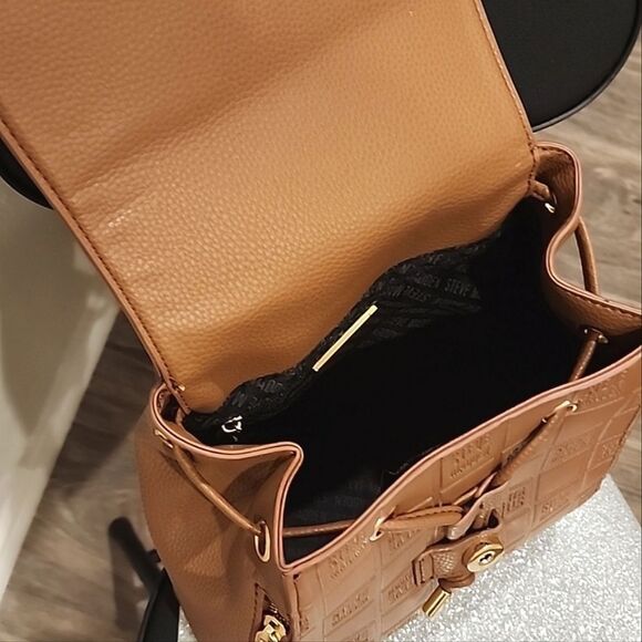 Steve Madden BFrankie Block Logo Backpack- Brown main image 7